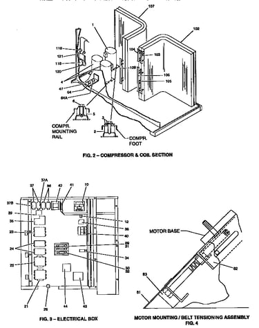Compressor/electrical and motor mount