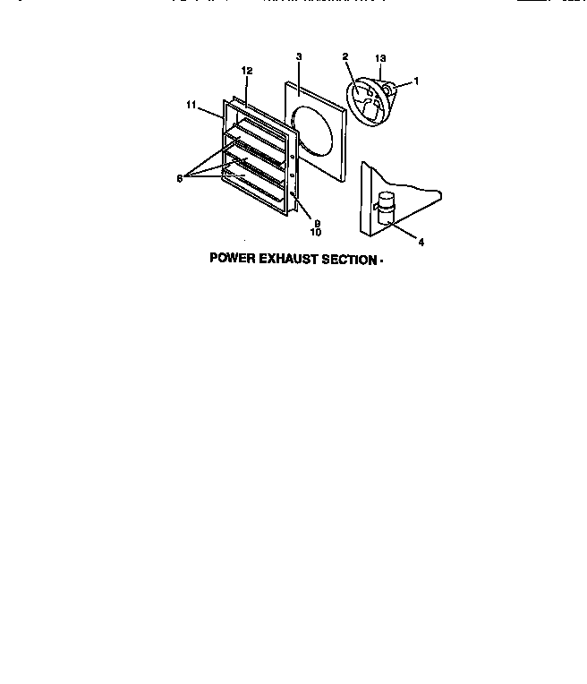 Power exhaust section
