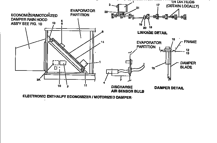 Electronic economizer and motor damper