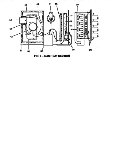 Gas heat section