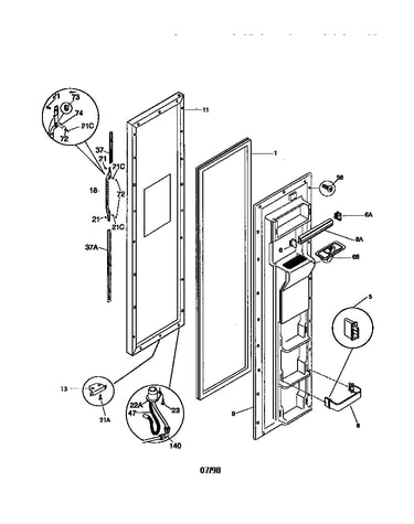 Freezer door