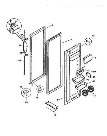 Refrigerator door