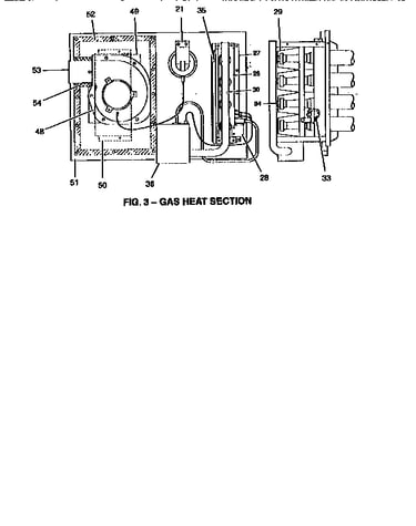 Gas heat section