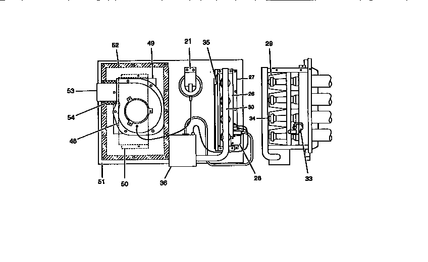 Gas heat section
