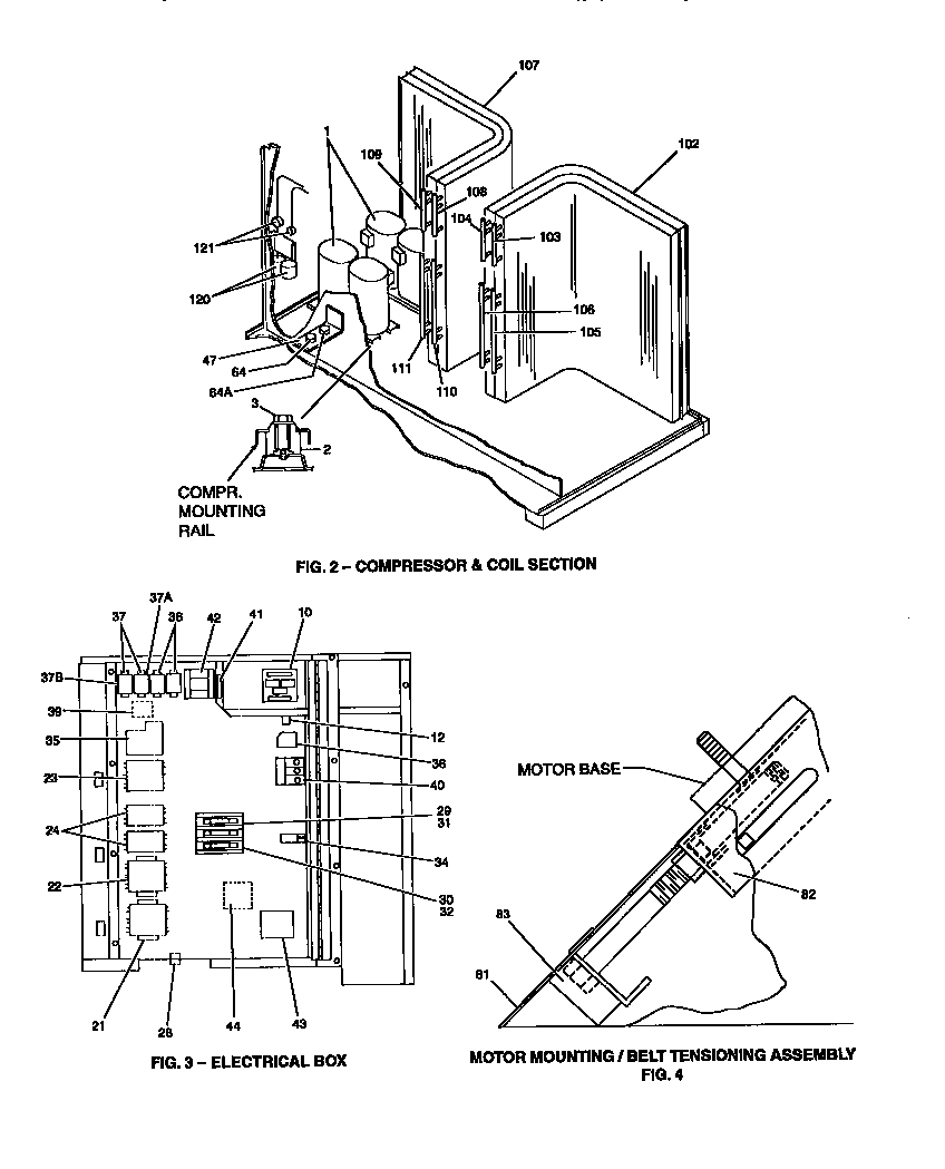 Compressor/electrical and motor mounting