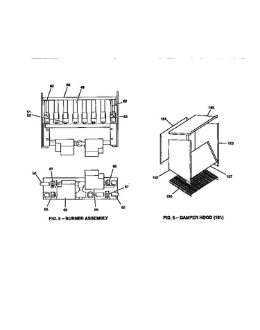 Damper hood and burner assembly