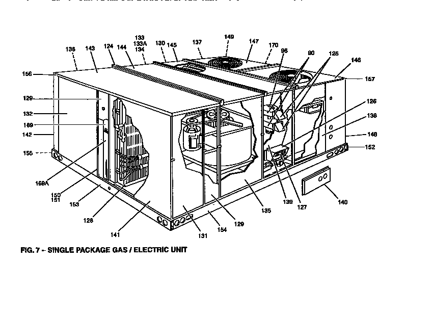 Single package gas/electric unit