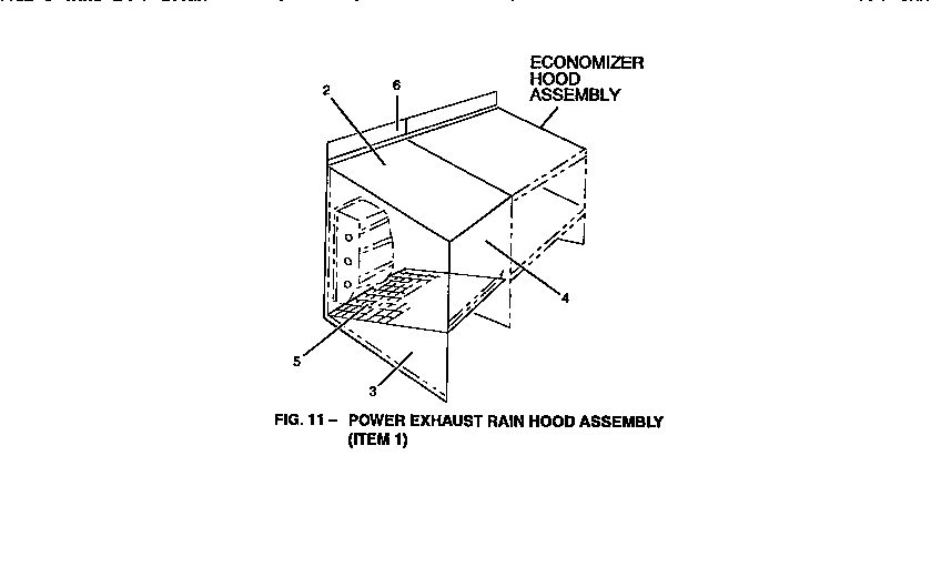 Power exhaust rain hood assembly