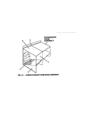 Power exhaust rain hood assembly