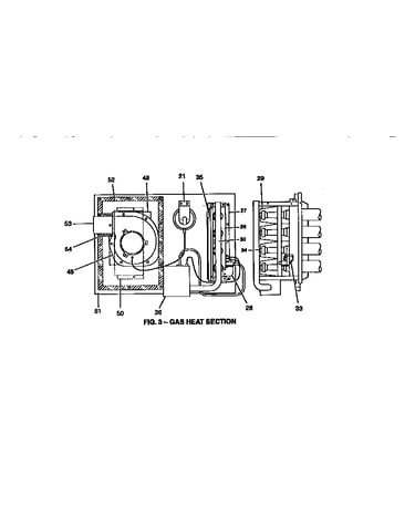Gas heat section