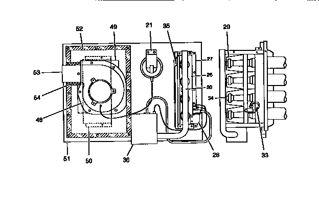 Gas heat section