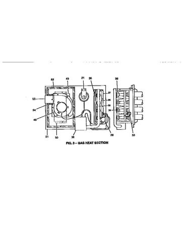 Gas heat section