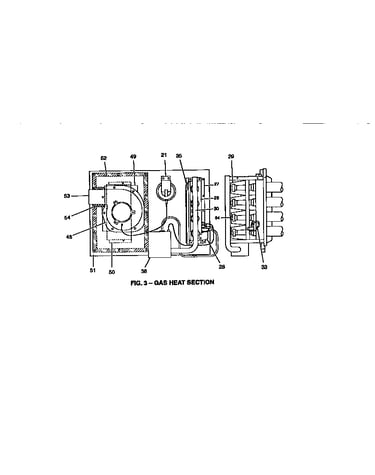 Gas heat section