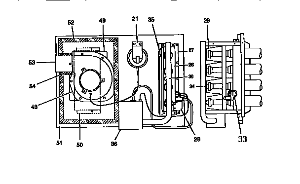 Gas heat section