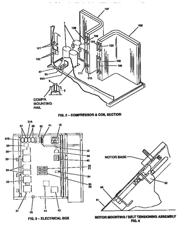 Compressor/electrical and motor mounting