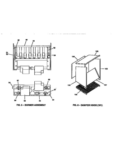 Damper hood and burner assembly