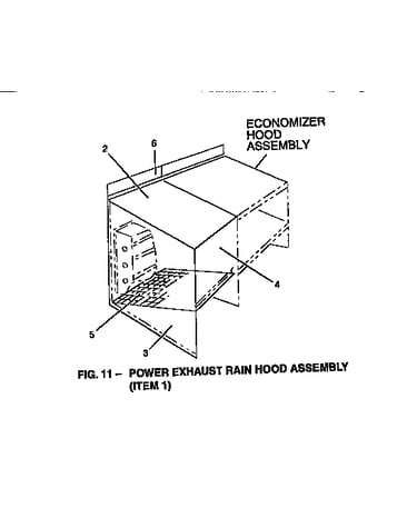 Power exhaust rain hood assembly