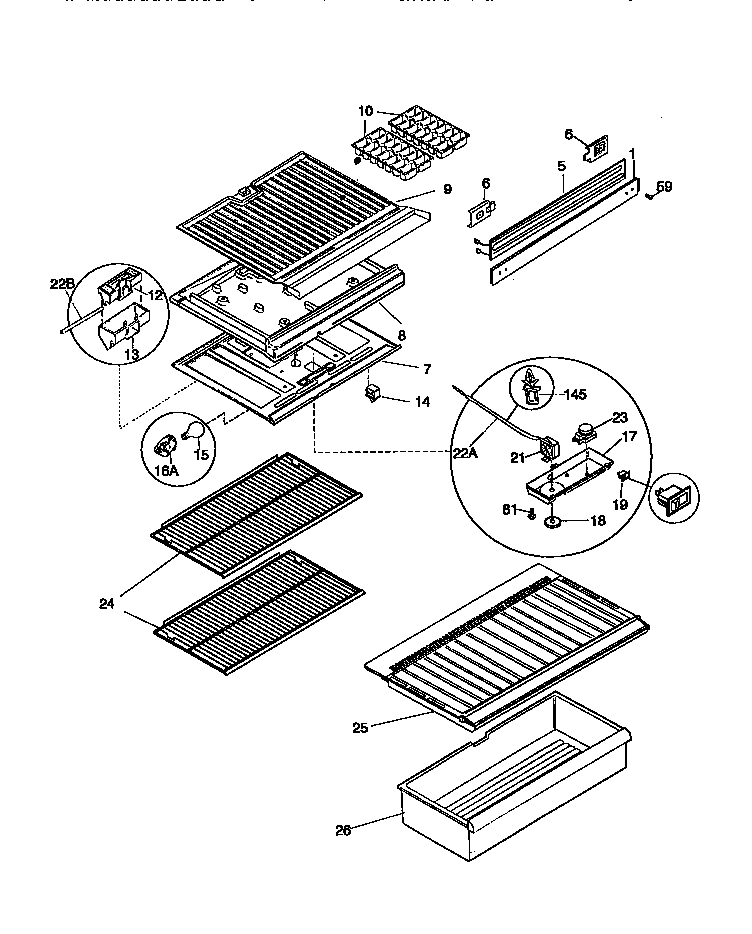Shelves/controls