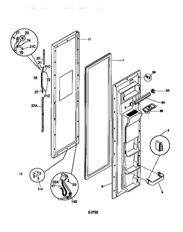 Freezer door