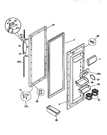 Refrigerator door