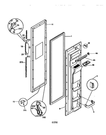 Freezer door