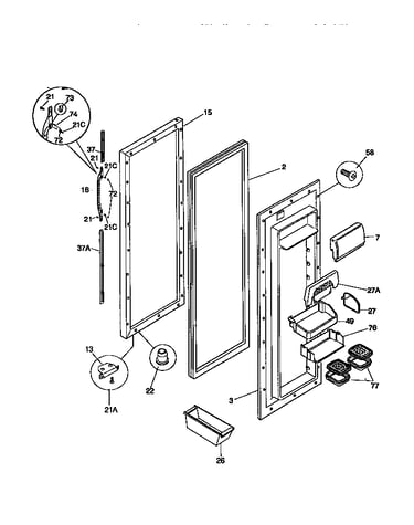 Refrigerator door