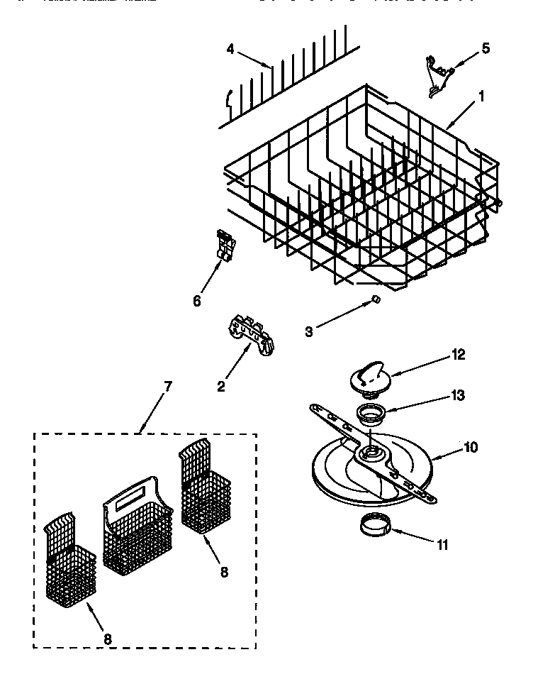 Lower dishrack