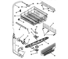 Kenmore 66515891792 upper dishrack and water feed diagram