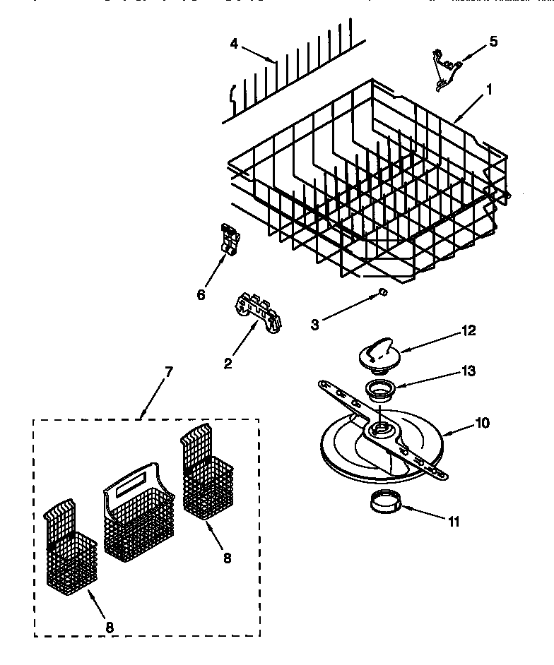 Lower dishrack