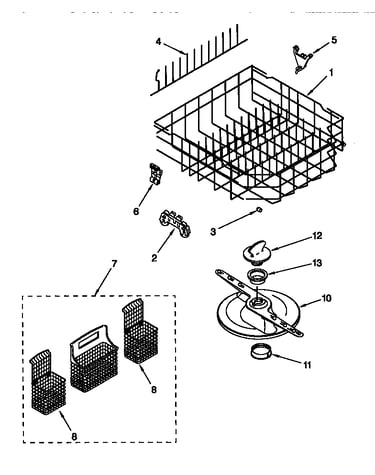 Lower dishrack