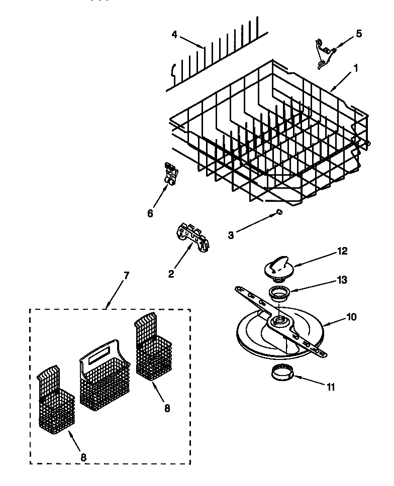 Lower dishrack