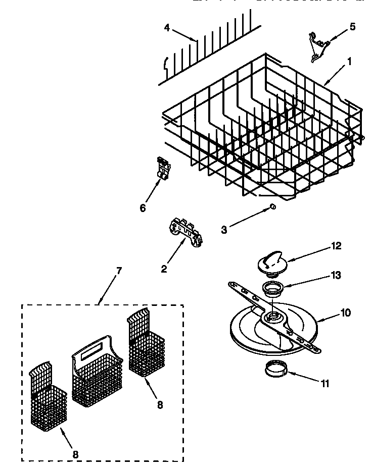 Lower dishrack