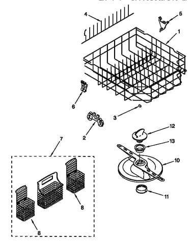 Lower dishrack