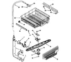 Kenmore 665773882 upper dishrack and water feed diagram