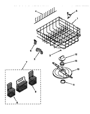 Lower dishrack