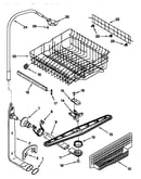 Upper dishrack and water feed