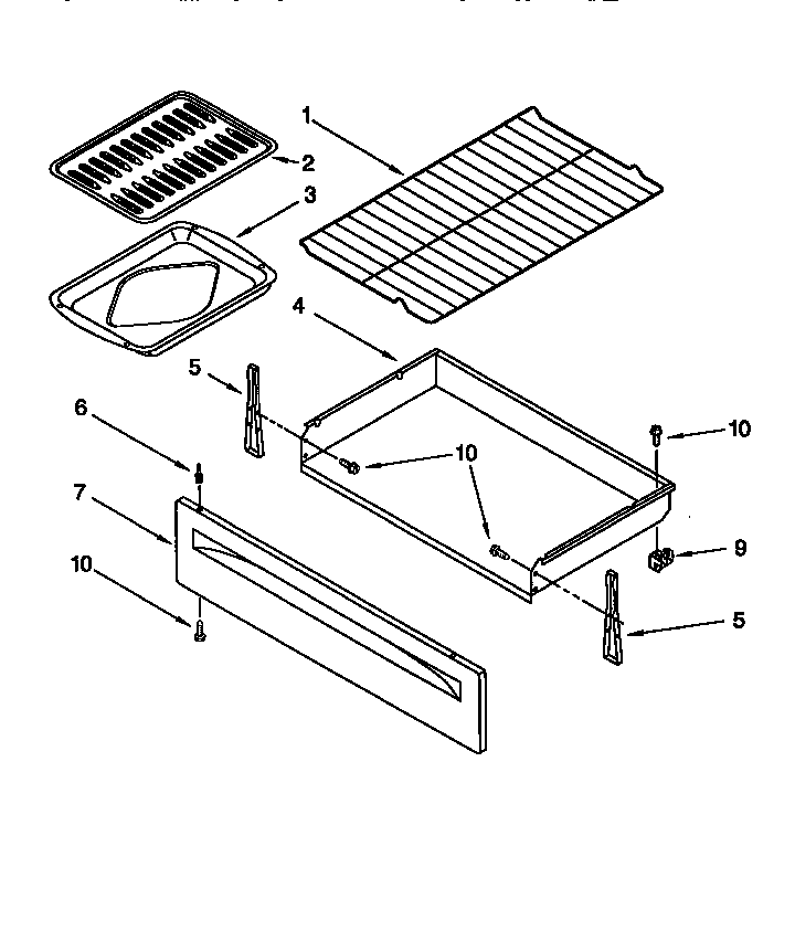 Drawer and broiler