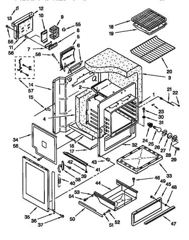 Oven and drawer