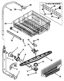 Upper dishrack and water feed