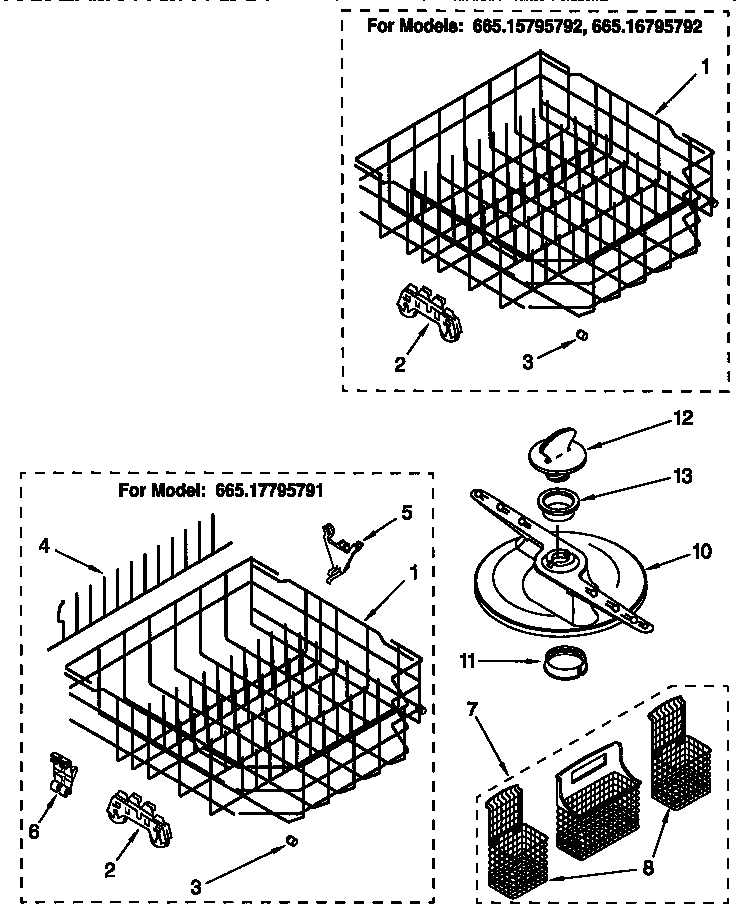 Lower dishrack