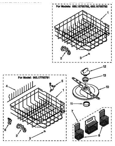 Lower dishrack