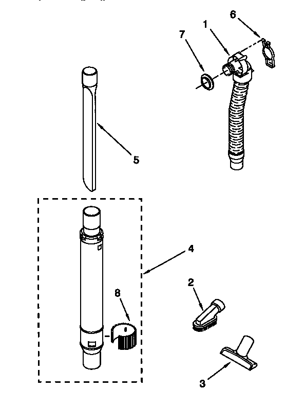 Hose and attachment