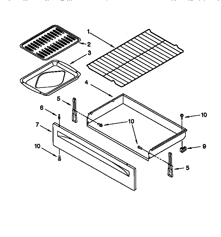 Drawer and broiler