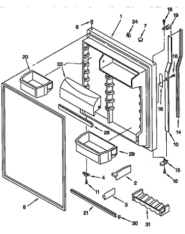 Refrigerator door