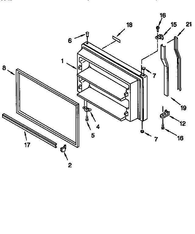 Freezer door