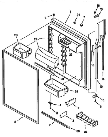 Refrigerator door