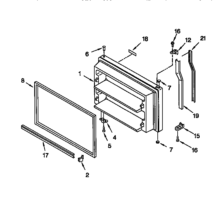 Freezer door