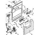 KitchenAid KUDV24SEAL4 door and latch diagram