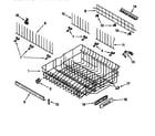 KitchenAid KUDV24SEAL4 upper rack and track diagram