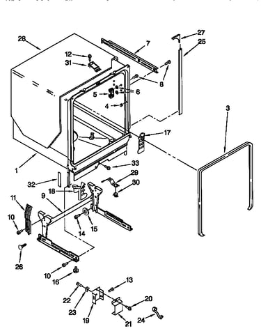 Tub and frame
